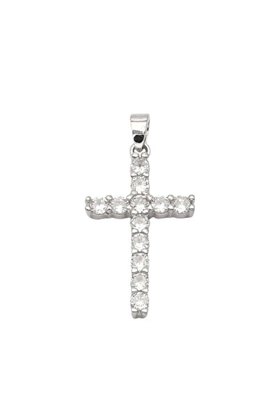 Bijuteria SORELLY Pandantiv Argint Modern Cross cu Pietre Zirconia