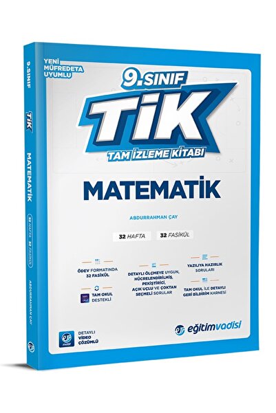 Eğitim Vadisi 2025 9. Sınıf Matematik Tik Tam İzleme Kitabı