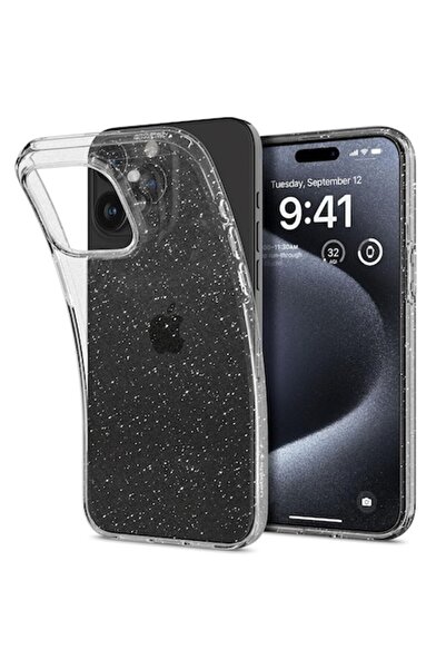 OEM Liquid Crystal Glitter Case for iPhone 15 Pro, PU, Crystal Quartz