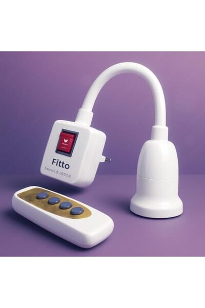 Generic حامل مصباح محمول مع جهاز تحكم عن بعد - حامل مصباح لولبي مرن - يتميز بمفتاح تشغيل/إيقاف