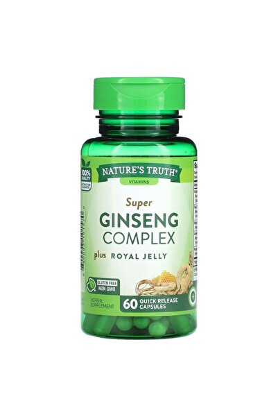 Nature's Truth , Süper Ginseng Kompleksi + Arı Sütü, 60 Hızlı Salımlı Kapsül