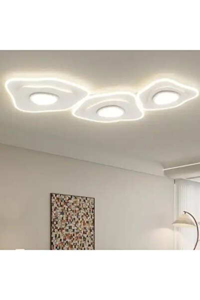 LED CONCEPT LED chandelier with 3 types of light and remote control, white, asymmetrical, 294W, dimmable, 96x48x7cm