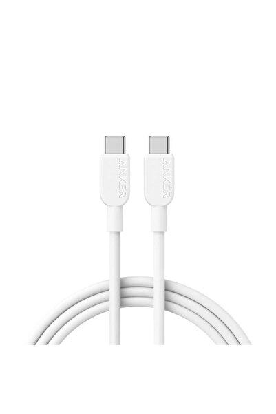 Anker Cablu de date 310, USB-C la USB-C, 240 W, 1,8 metri (Alb)