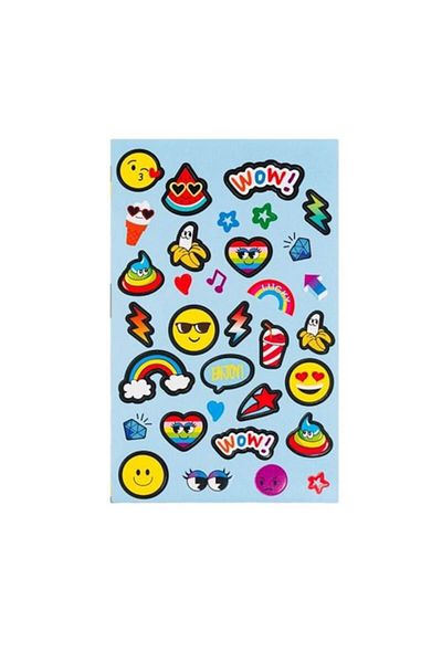 SOHO Notebook with stickers, Smiley face character, 300 models, Multicolor