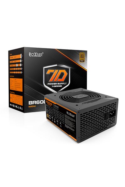 PCCOOLER Sursa 600W real GI-BR600, Ventilator 120mm PWM, 80 Plus Bronze, 2x PCI-E 6+2, 6x S-ATA