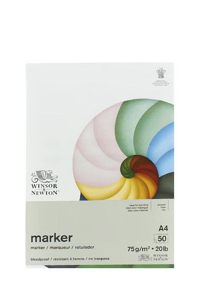 Winsor Newton Bleed-Proof Drawing Pad A4 – 75gsm, 50 Sheets for Clean, Crisp Art