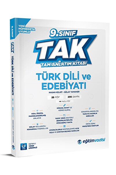 Eğitim Vadisi 2025 9. Sınıf Türk Dili Ve Edebiyatı Tak Tam Anlatım Kitabı