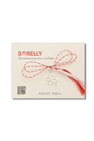 Bijuteria SORELLY Pandantiv din argint cu trifoi norocos Mărțișor