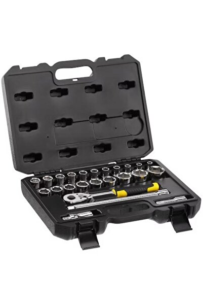 Stanley Комплект глухи ключове STMT82830-1, 24 части, тресчотка 1/2" (сребрис...