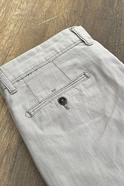 NAZEF Slim Fit Summer Linen Trousers with Side Pockets