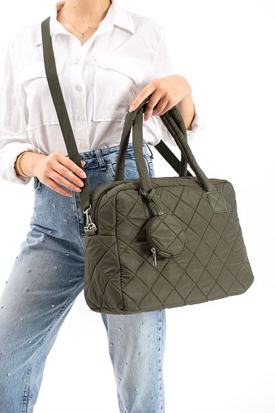 mugalas Women's Large Size Soft Hand Sleeve and Cross-Use Shoulder Bag Width:45 Length:30 Depth:15