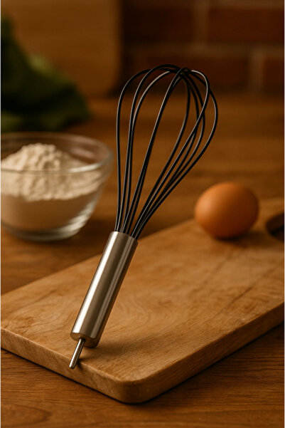 TUMU LIFE Siyah Silikonlu Çırpıcı Yeni Model Mikser Krem Sos Karıştırıcı Meta...