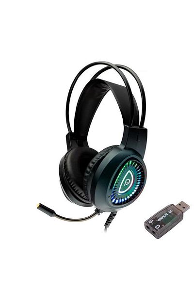 Spacer Headset with Microphone SPGH-PHANTOM-USB, Gaming, 2x 3.5mm Jack/USB-A (Black)