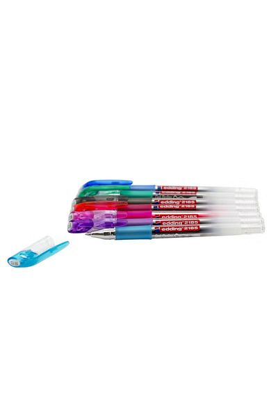 Edding 2185 Gel Ink Pen Set – 0.7 mm Ballpoint, 7 Assorted Ink Colors