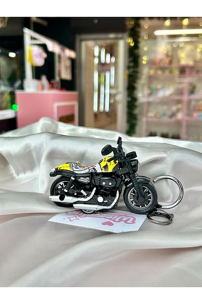 Wisevelya Yellow Engine Keychain