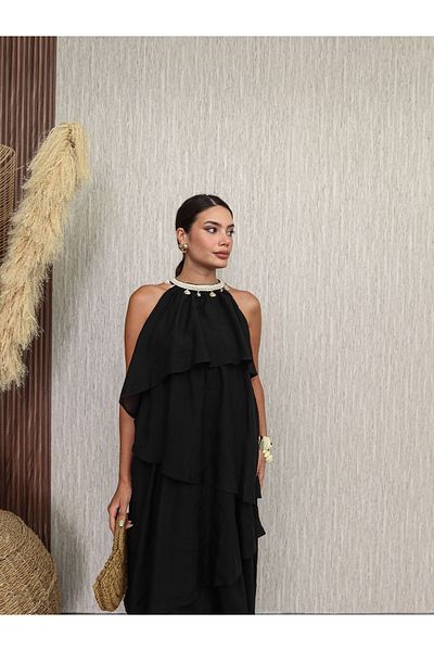 ESRAHELVACI Seashell Detail Floor Dress