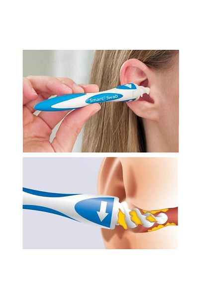 OEM Smart Swab Ear Cleaner, 16 Heads, White/Blue