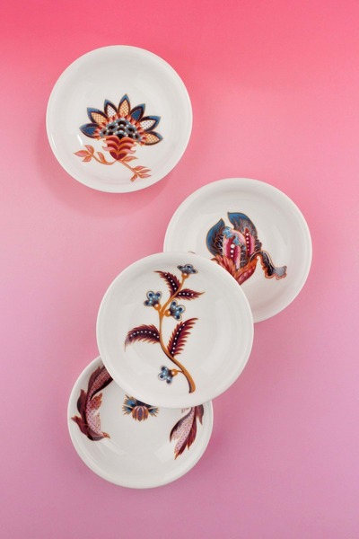 Bursa Porselen Dekor Rosewood 4 Pieces Porcelain Snack Bowl