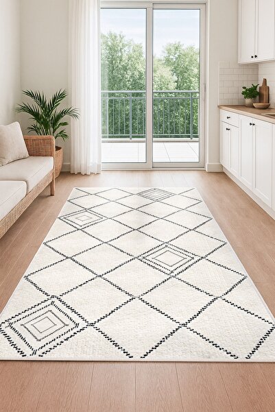 West Home Makinede yıkanabilir kaymaz taban leke tutmaz dijital mutfak halısı salon halısı ve kesme yolluk