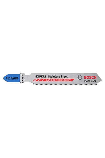 Bosch - Lamă de ferăstrău pendular EXPERT din oțel inoxidabil, T 118 AHM, 3 b...
