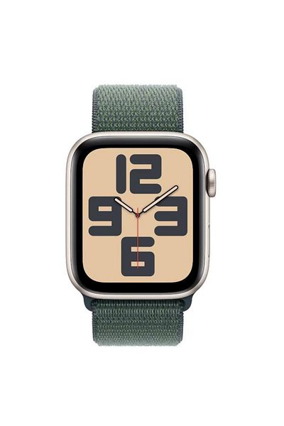 Apple Ceas inteligent SE (2024), GPS, carcasă din aluminiu Starlight, 44 mm, ecran OLED LTPO, 32 GB, Lake G