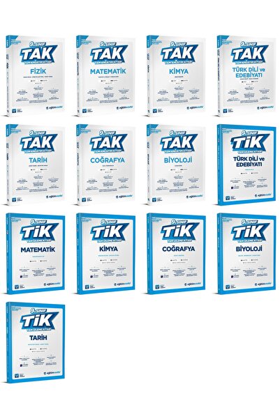 2025 9. Sınıf Tak Tam Anlatım Kitabı + Tik Tam İzleme Kitabı Seti Tam Set 14 Kitap