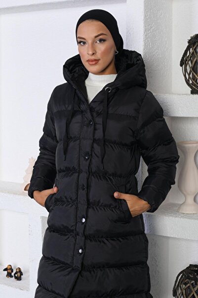 Missvalle Μπουφάν με κουκούλα μαύρο 10361