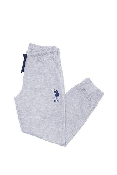 U.S. Polo Assn. Pantaloni trening uni din bumbac cu imprimeu logo