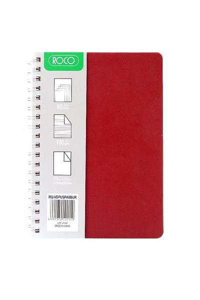 Roco Leatherette Pocket Notebook – 80 Sheets, 11.3 x 16.3 cm for On-the-Go Notes