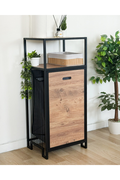 Weblonya Metal Banyo Mutfak Dolabı Çamaşır Sepeti 6210