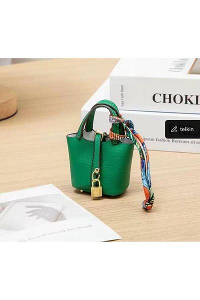 Zigver Mini Bag Pendant Car Interior Rearview Mirror Decoration High-End Leather Headphone Bag Coin Purse