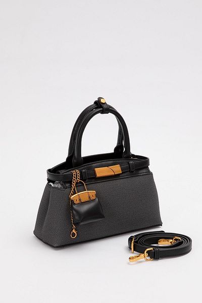 Levidor Black Mini Bag Handbag with Accessories