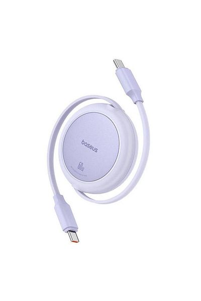 Baseus Cablu USB Free2Pull Mini USB-C la USB-C de 60 W, 1 m (Violet)