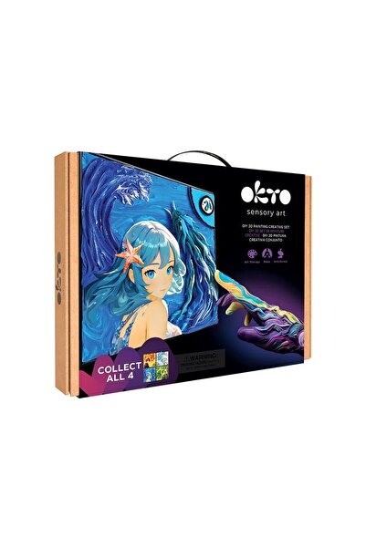 Okto Clay Factory 3D Drawing Set with Light Clay, 29x29 cm - Manga - Water