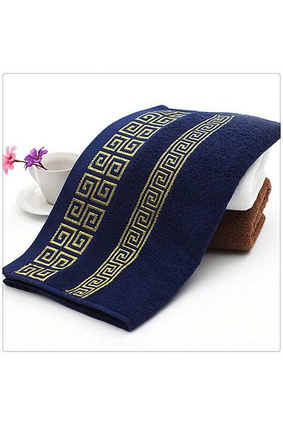 Cyber Cotton 3PCS Towel Set Bathroom Geometric Pattern Bath Towel for Adults Face Hand Towel