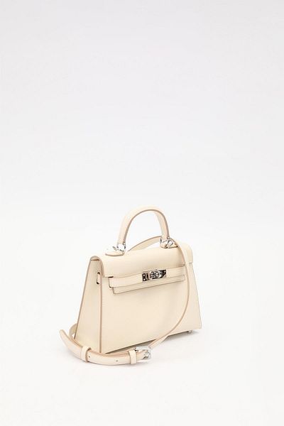 Levidor Cream Rotate Lock Handbag