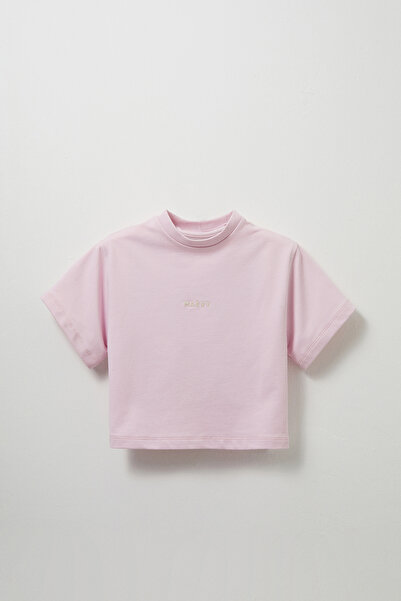 Marvy Lilac Embroidery Detailed Oversize Tshirt