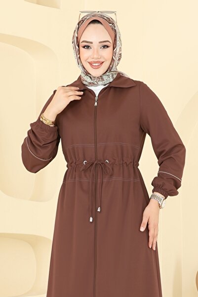 ModaMerve Beli Tünelli İkili Takım 421DVL817-MS Kahve