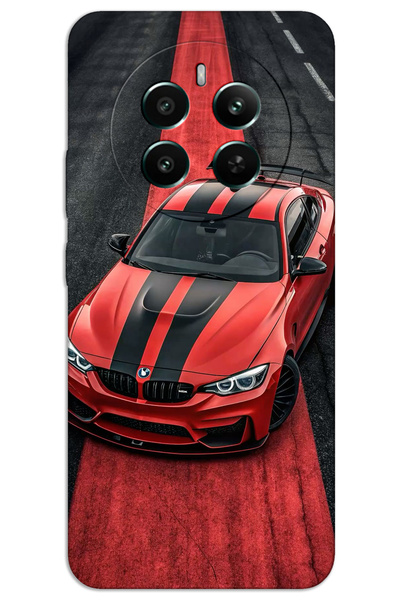MRCİLETİSİM Realme 12 4g Case Hd Pattern Printed Back Cover - Red Bw