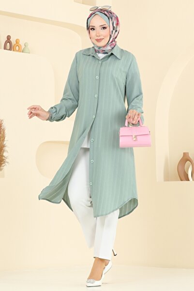 ModaMerve Manşeti Lastikli Tunik 3054KTR750-MS Mint