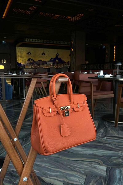 Levidor Large Handbag with Orange Accessory Detail