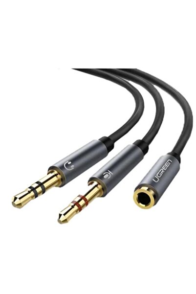 Ugreen Adaptor Audio 3.5 mm - 2 x 3.5 mm AV140, 0.20 m, Negru