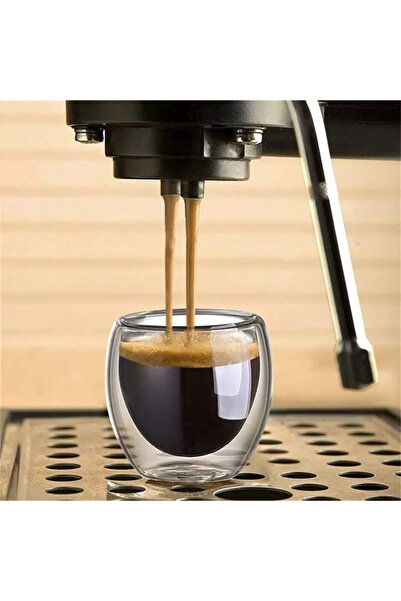 Generic Double-Walled Glass Coffee Mugs (4 Pieces) 150 ml