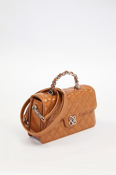 Levidor Coffee Rose Printed Handbag