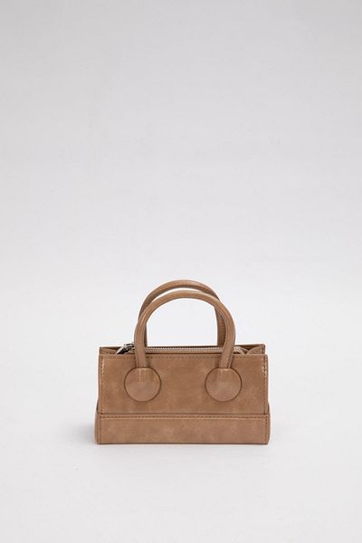 Levidor Khaki Adjustable Lock Detailed Handbag