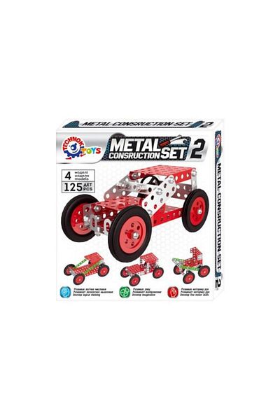 Technok Toys Constructor, TechnoK Toys, 125 Pieces, Multicolored, 5+ Years