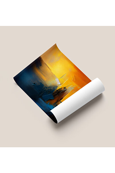Rosaart Frameless Poster, Digital Printing Abstract, Sun and Night, Living Room Office Living Room Decoration, Poster
