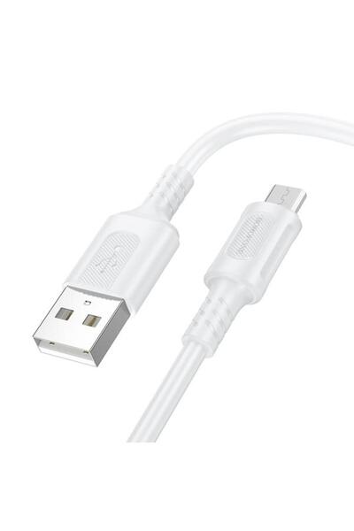 Borofone Data and Charging Cable USB-A - microUSB BX111 Feliz, 18W, 1m, White