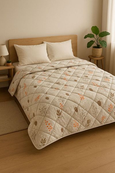Violacasa Double Quilt Kefaluka Beige 195X215 cm