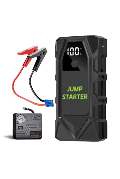 dorf 3'lü Akü Takviye, Power Bank ve Lastik Şişirme Kompresör Seti 12V El Fen...